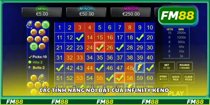 Tính năng nổi bật giúp Infinity Keno trở nên hấp dẫn hơn
